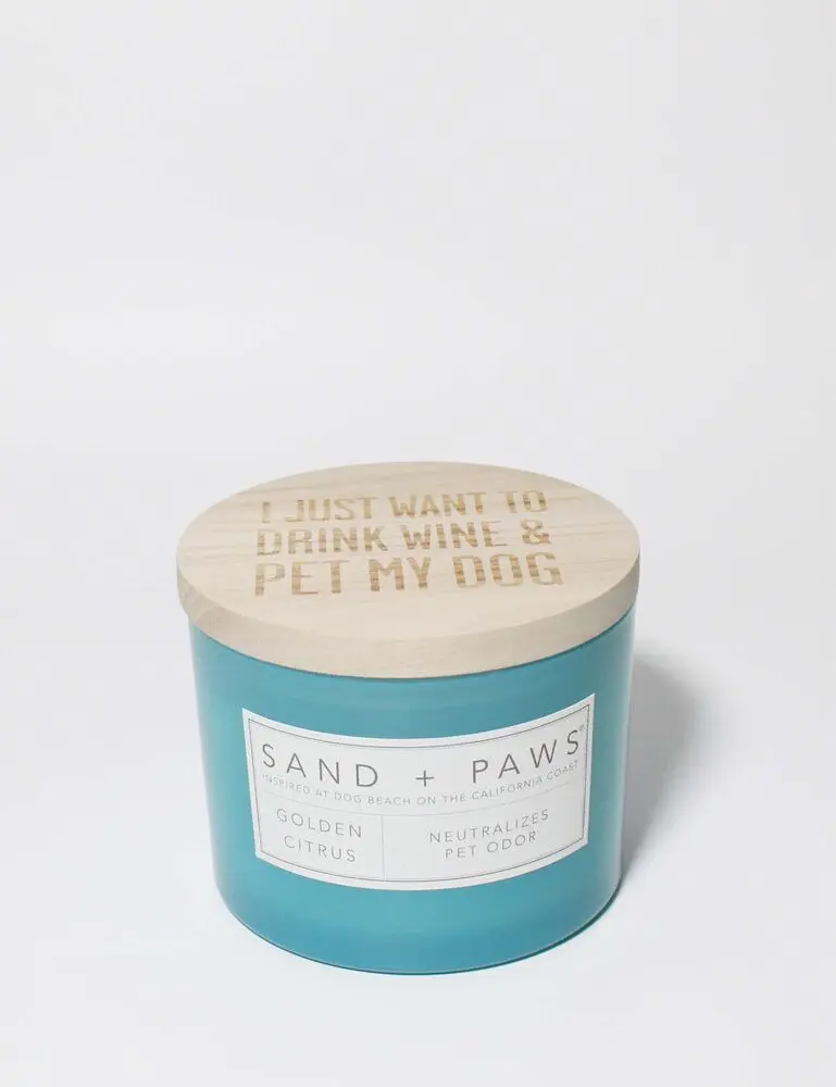 Sand + Paws Golden Citrus 12 Oz Scented Candle